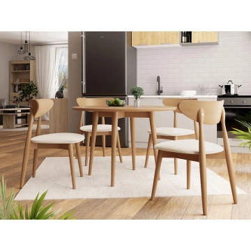 Essgruppe 01: Tisch Vidariko FI 100 + Stühle Frigene 04 (5-teilig)