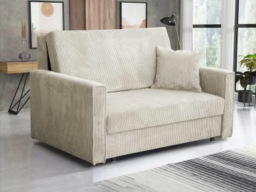 Sofa Clivia Bis Premium Cord II mit Schlaffunktion und Bettkasten