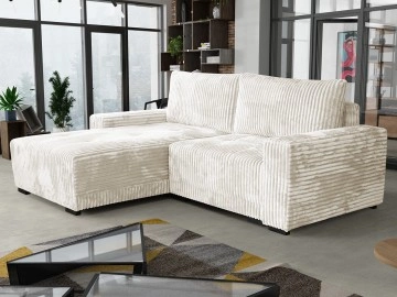 Ecksofa Puderenko mit Bettkasten und Schlaffunktion