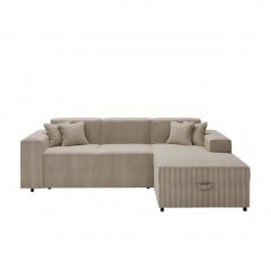 Ecksofa Sokoz L Cord mit Bettkasten und Schlaffunktion
