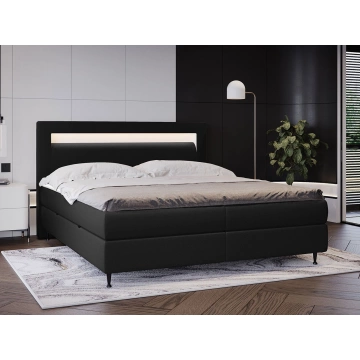 Boxspringbett mit zwei Bettkästen und Beleuchtung Eurybia