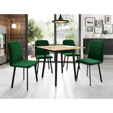 Essgruppe: Tisch Renkiz S 85/85 + Stühle Lekoz (5-teilig)
