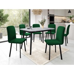 Essgruppe: Tisch Grazpen S 130x80 + Stühle Lekoz (7-teilig)