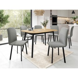 Miniaturbild von Essgruppe: Tisch Grazpen S 130x80 + Stühle Lekoz (7-teilig)