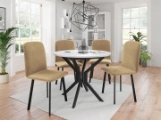 Essgruppe: Tisch Kirtore M 90 + Stühle Lekoz (5-teilig)