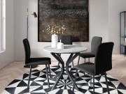 Essgruppe: Tisch Kirtore M 90 + Stühle Lekoz (5-teilig)
