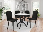 Essgruppe: Tisch Kirtore M 90 + Stühle Lekoz (5-teilig)