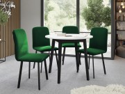 Essgruppe: Tisch Kirtore S 90 + Stühle Lekoz (5-teilig)