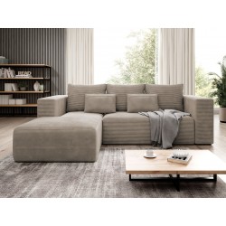Miniaturbild von Ecksofa Zozolia Cord mit Schlaffunktion und Bettkasten