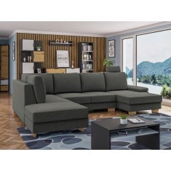 Wohnlandschaft Lex 3 U mit Bettkasten und Schlaffunktion