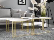 Im Set zwei Couchtische Froyw Gold