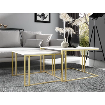 Im Set zwei Couchtische Froyw Gold