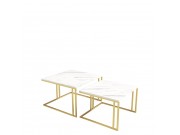 Im Set zwei Couchtische Froyw Gold