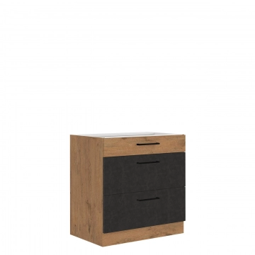 Unterschrank Woodline 80 D 3S BB