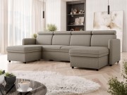 Ecksofa Nivorra U mit zwei Bettkästen und Schlaffunktion