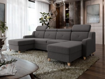 Ecksofa Oreloni U mit zwei Bettkästen und Schlaffunktion