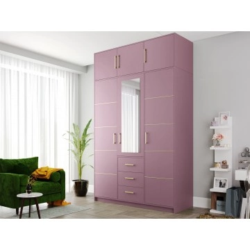 Kleiderschrank Lily D3 II + Schrankaufsatz