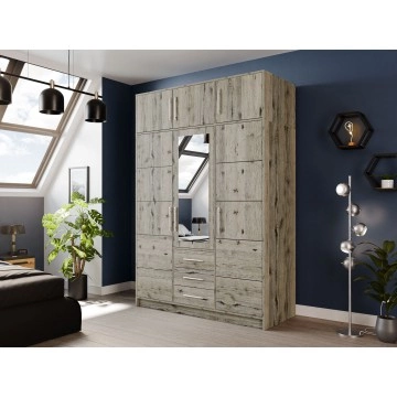 Kleiderschrank Lily D3 + Schrankaufsatz