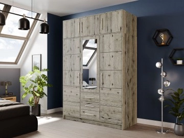 Kleiderschrank Lily D3 + Schrankaufsatz
