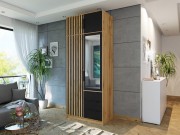 Kleiderschrank Lily Lux D2 mit Spiegel + Schrankaufsatz