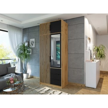 Kleiderschrank Lily Lux D2 mit Spiegel + Schrankaufsatz