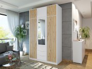 Kleiderschrank Lily Lux D3 mit Spiegel + Schrankaufsatz