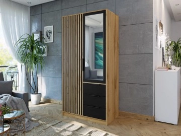 Moderner Kleiderschrank Lily Lux D2 mit Spiegel