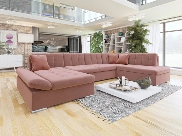 Wohnlandschaft Genero mit Bettkasten und Schlaffunktion Premium