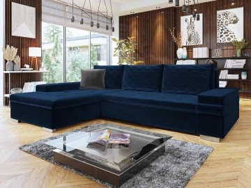 Ecksofa Kanton Mini mit Bettkasten und Schlaffunktion Premium