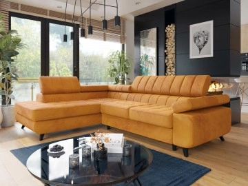 Ecksofa Elsie mit Bettkasten und Schlaffunktion Premium