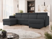 Ecksofa Nivorra U mit zwei Bettkästen und Schlaffunktion