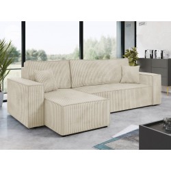 Miniaturbild von Ecksofa Kasjusz Cord mit Bettkasten und Schlaffunktion