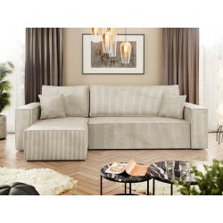 Miniaturbild von Ecksofa Kasjusz Cord mit Bettkasten und Schlaffunktion
