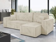 Ecksofa Kasjusz Cord mit Bettkasten und Schlaffunktion