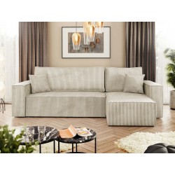 Miniaturbild von Ecksofa Kasjusz Cord mit Bettkasten und Schlaffunktion