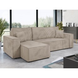 Miniaturbild von Ecksofa Kasjusz Cord mit Bettkasten und Schlaffunktion