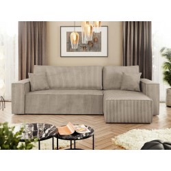 Miniaturbild von Ecksofa Kasjusz Cord mit Bettkasten und Schlaffunktion