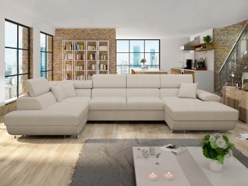 Wohnlandschaft Alvin Bis mit Schlaffunktion und Bettkasten Premium
