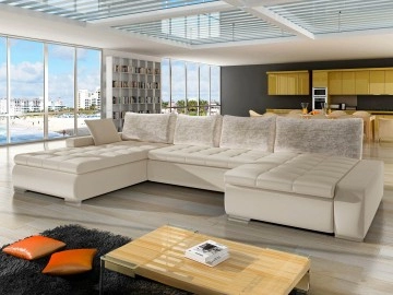 Wohnlandschaft Caro mit Bettkasten und Schlaffunktion Premium