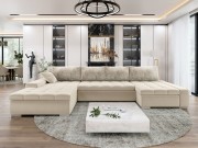 Wohnlandschaft Caro mit Bettkasten und Schlaffunktion Premium