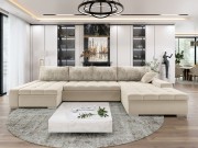 Wohnlandschaft Caro mit Bettkasten und Schlaffunktion Premium