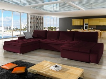 Wohnlandschaft Caro mit Bettkasten und Schlaffunktion Premium