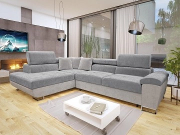 Ecksofa Alvin mit Schlaffunktion und Bettkasten Premium