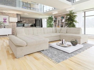 Wohnlandschaft Genero mit Bettkasten und Schlaffunktion Premium