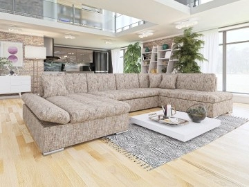 Wohnlandschaft Genero mit Bettkasten und Schlaffunktion Premium