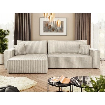 Ecksofa Kasjusz Maxi Cord mit Bettkasten und Schlaffunktion