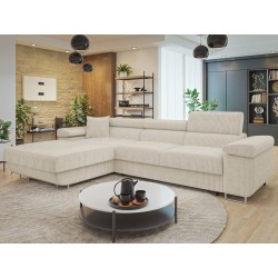 Miniaturbild von Ecksofa Torezio Mini Cord mit Schlaffunktion und Bettkasten
