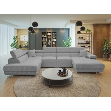 Wohnlandschaft Torezio Bis Cord mit Schlaffunktion und Bettkasten