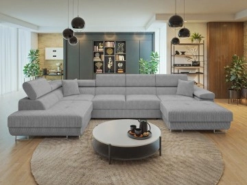 Wohnlandschaft Torezio Bis Cord mit Schlaffunktion und Bettkasten