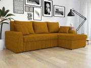 Ecksofa Dalmir Cord mit Schlaffunktion und zwei Bettkästen
